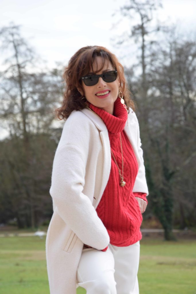 manteau blanc Pimkie