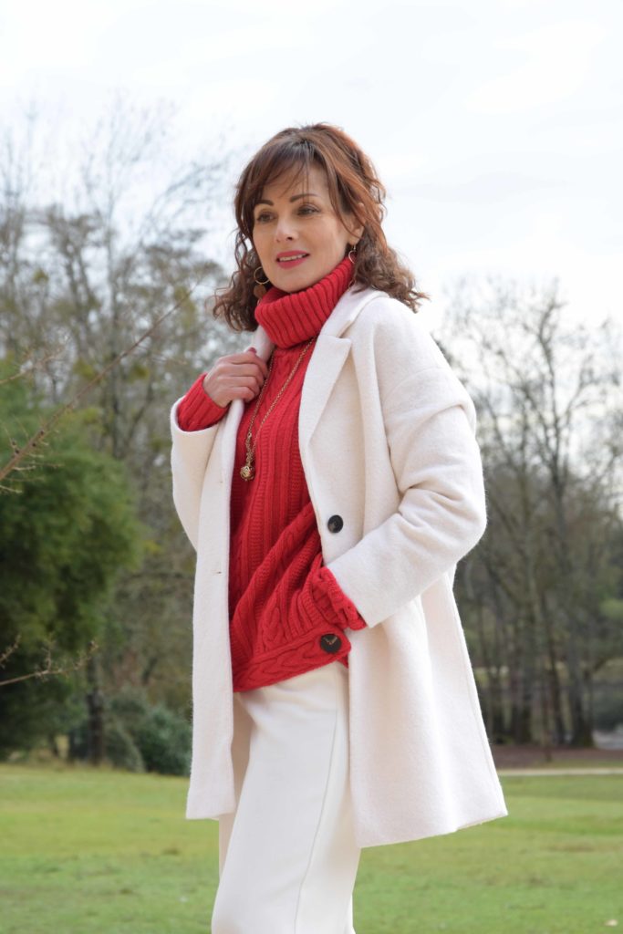 manteau blanc Pimkie