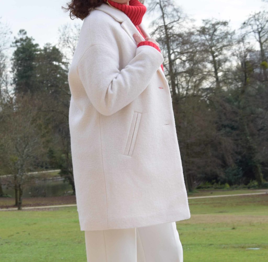 manteau blanc Pimkie