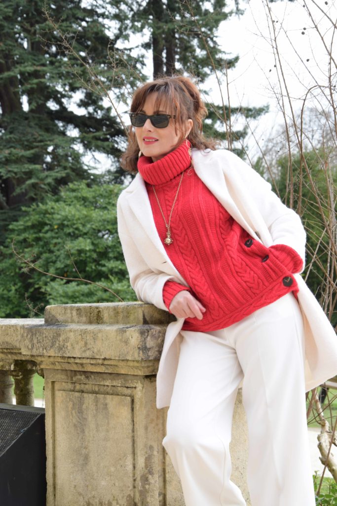 manteau blanc Pimkie