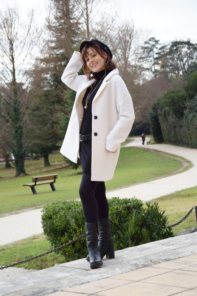 manteau blanc Pimkie