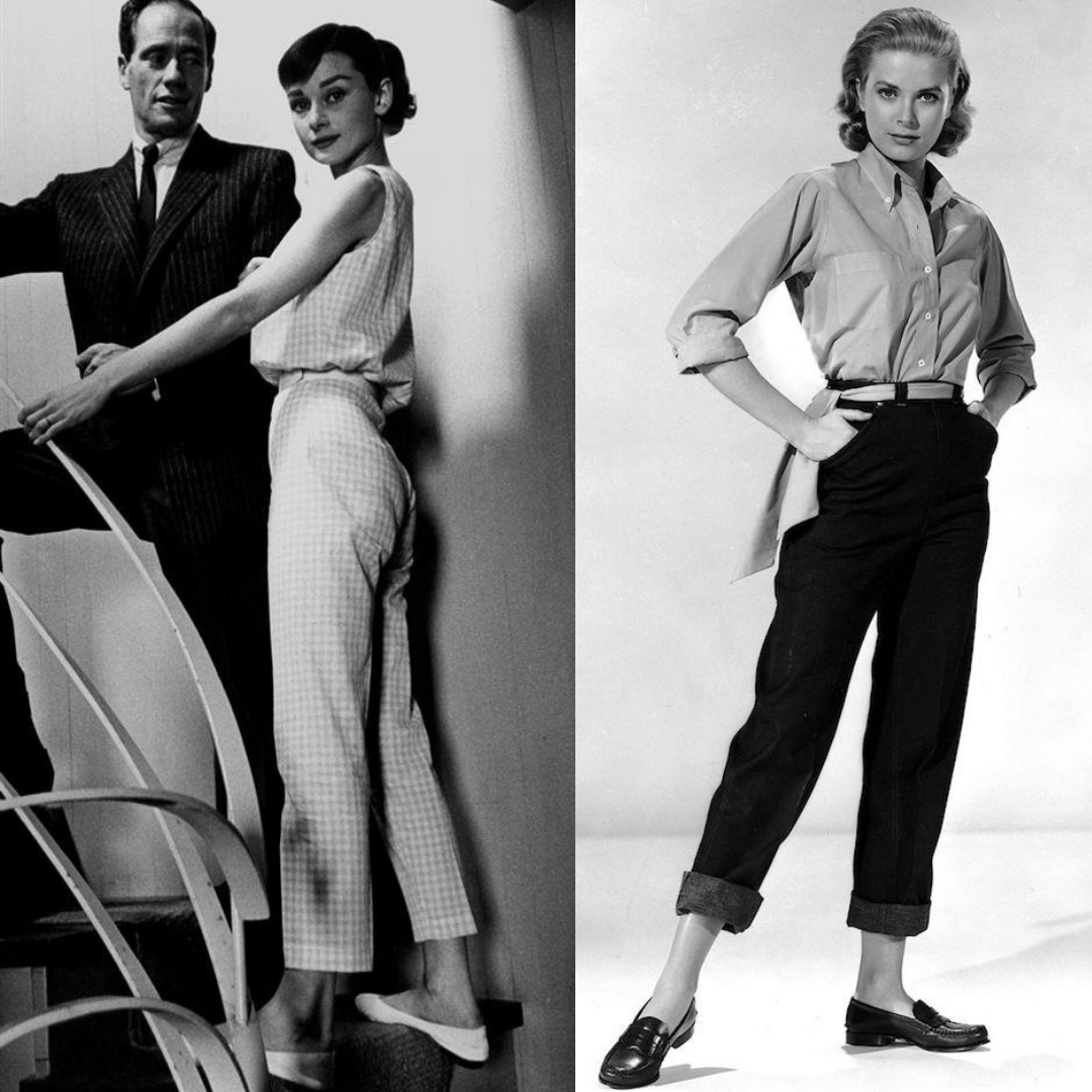 Audrey Hepburn Grace Kelly pantalon taille haute