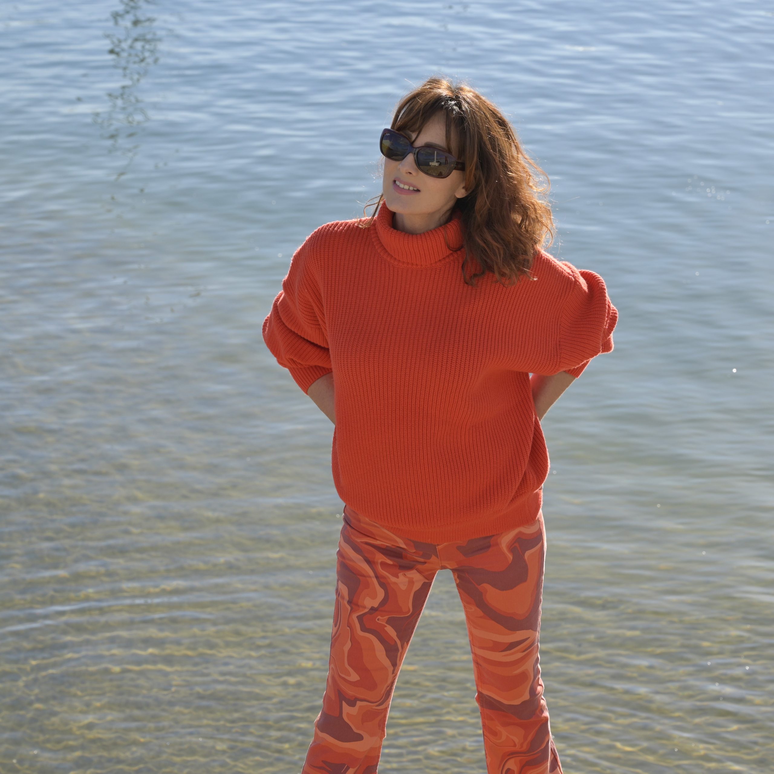 berthele nelly en pull orange
