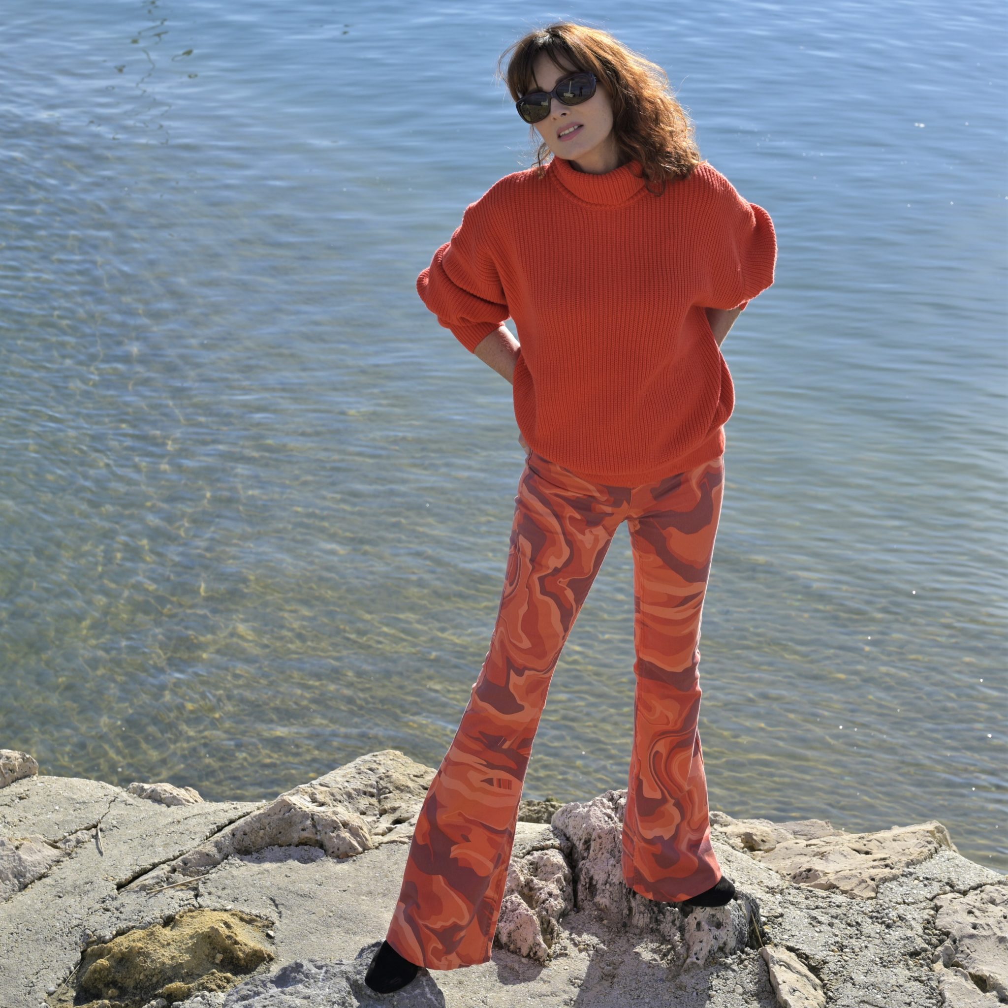 Pull Bi-matière Femme Sophyline - Taille XL - Occasion En Très Bon état