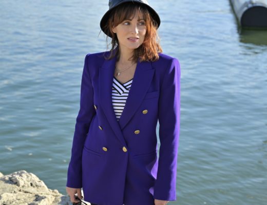 Veste tailleur violette