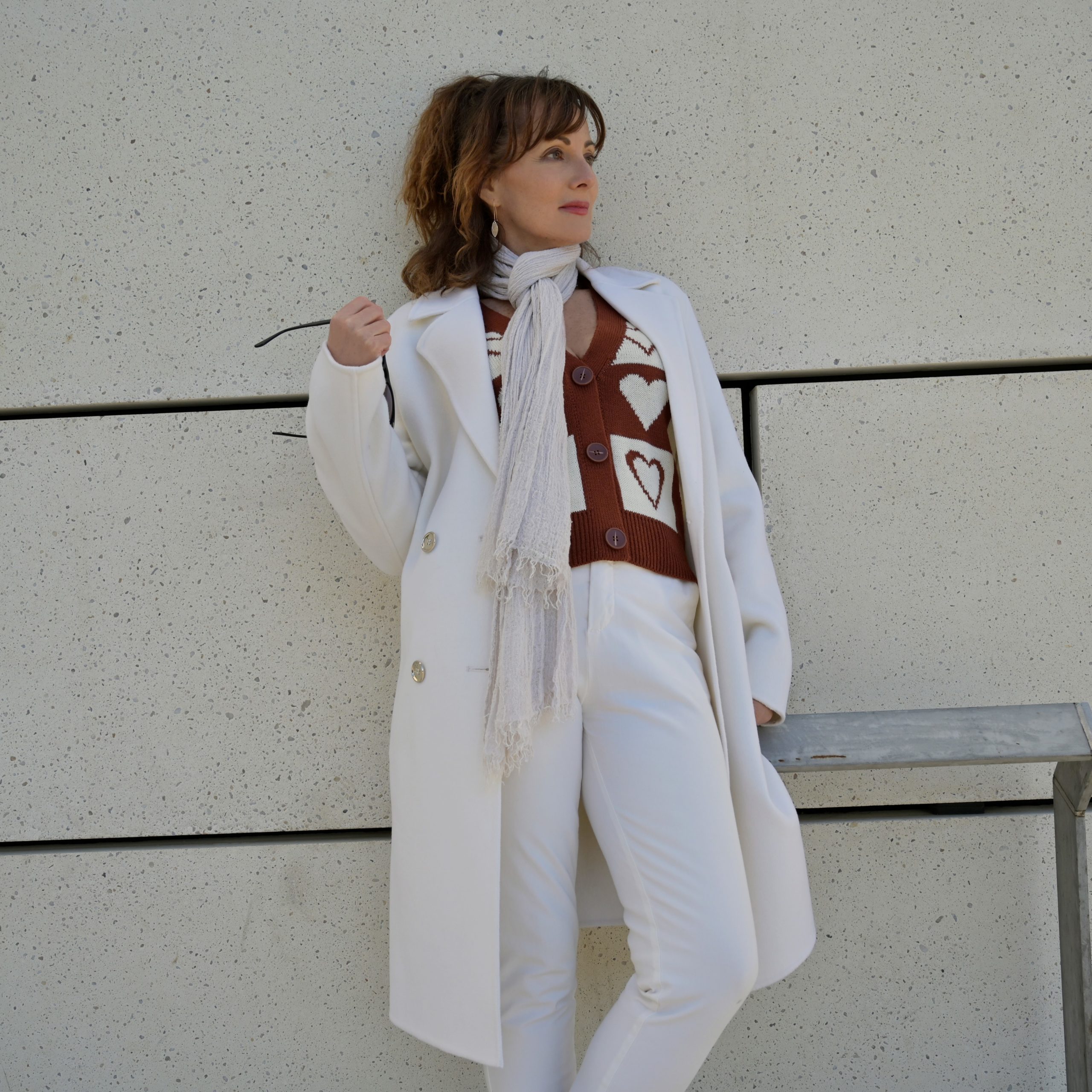 Manteau blanc zara Nelly Berthele